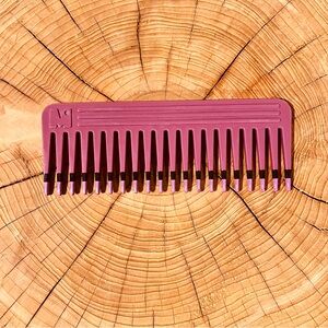 VTG 80s 90s Mebco Sund Haaren Twice Dipped Wide Tooth Detangle Comb Purple/Pink